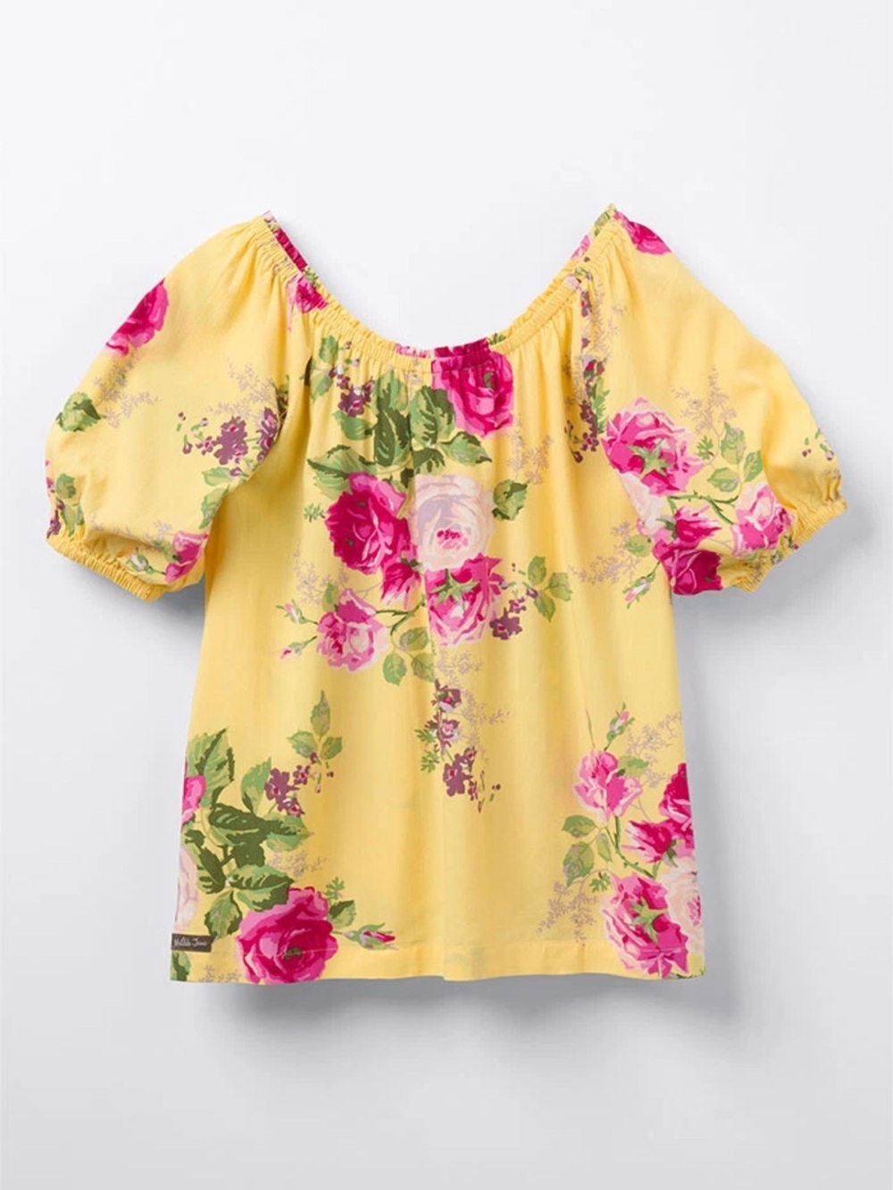 Matilda Jane Yellow Floral Puff-Sleeve Top